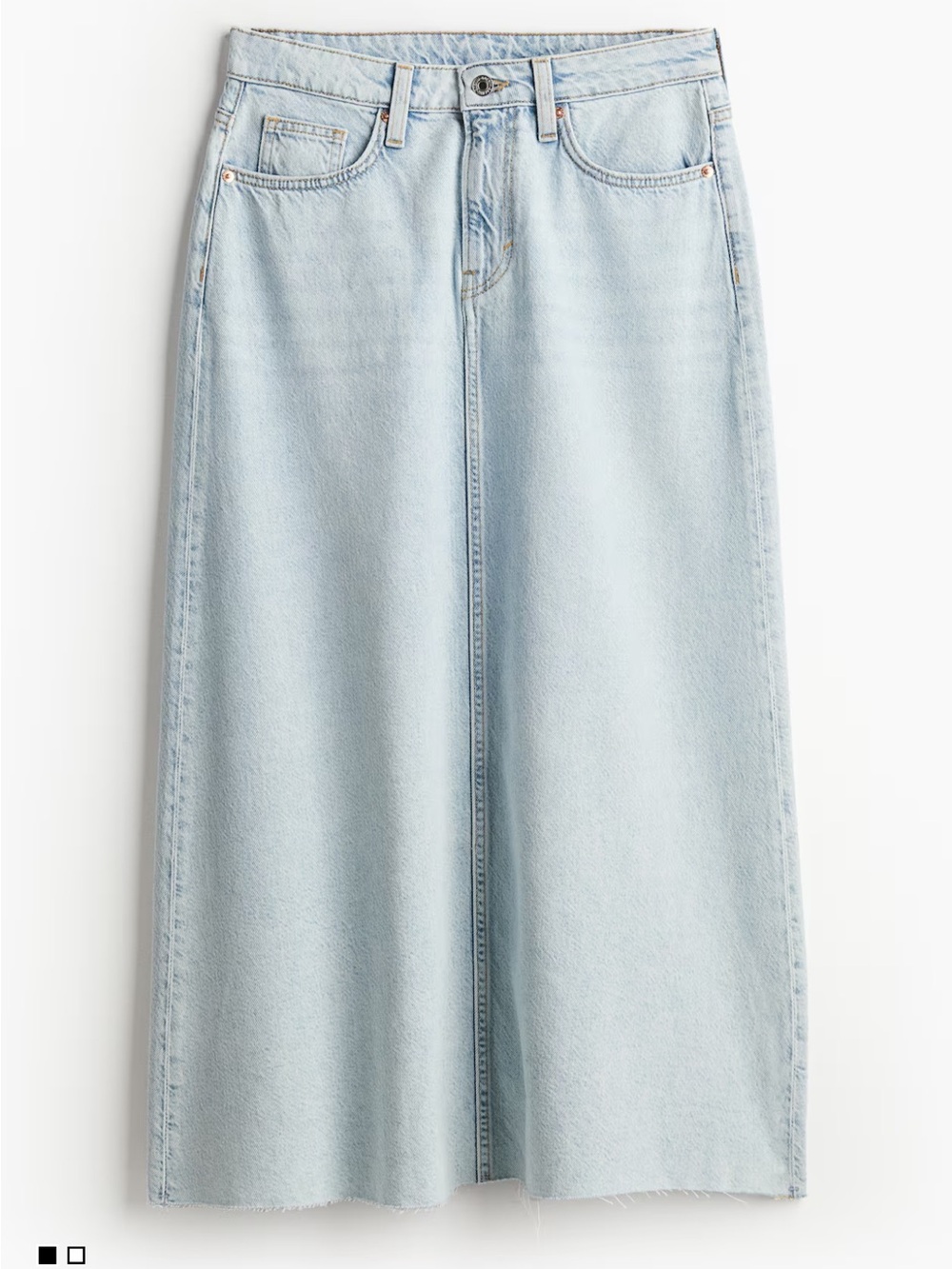 H&M Feather Soft Denim Skirt -Light Wash